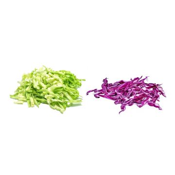 Shredded Cabbage - Colors Separated