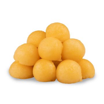 Pile of cantaloupe balls
