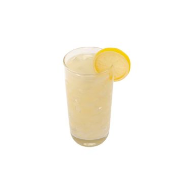 Glass of Lemonade with Lemon Slice on rim of glass