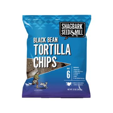 Bag of Shagbark Black Bean Tortilla Chips