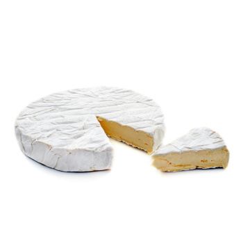 Slice and wheel of 60% Cream Brie Couronne