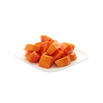 Plate of Papaya Chunks