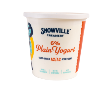 Container of 6% yogurt