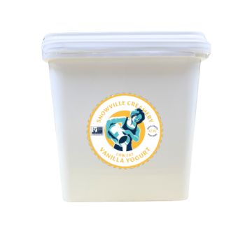 Tub of low fat vanilla A2 yogurt